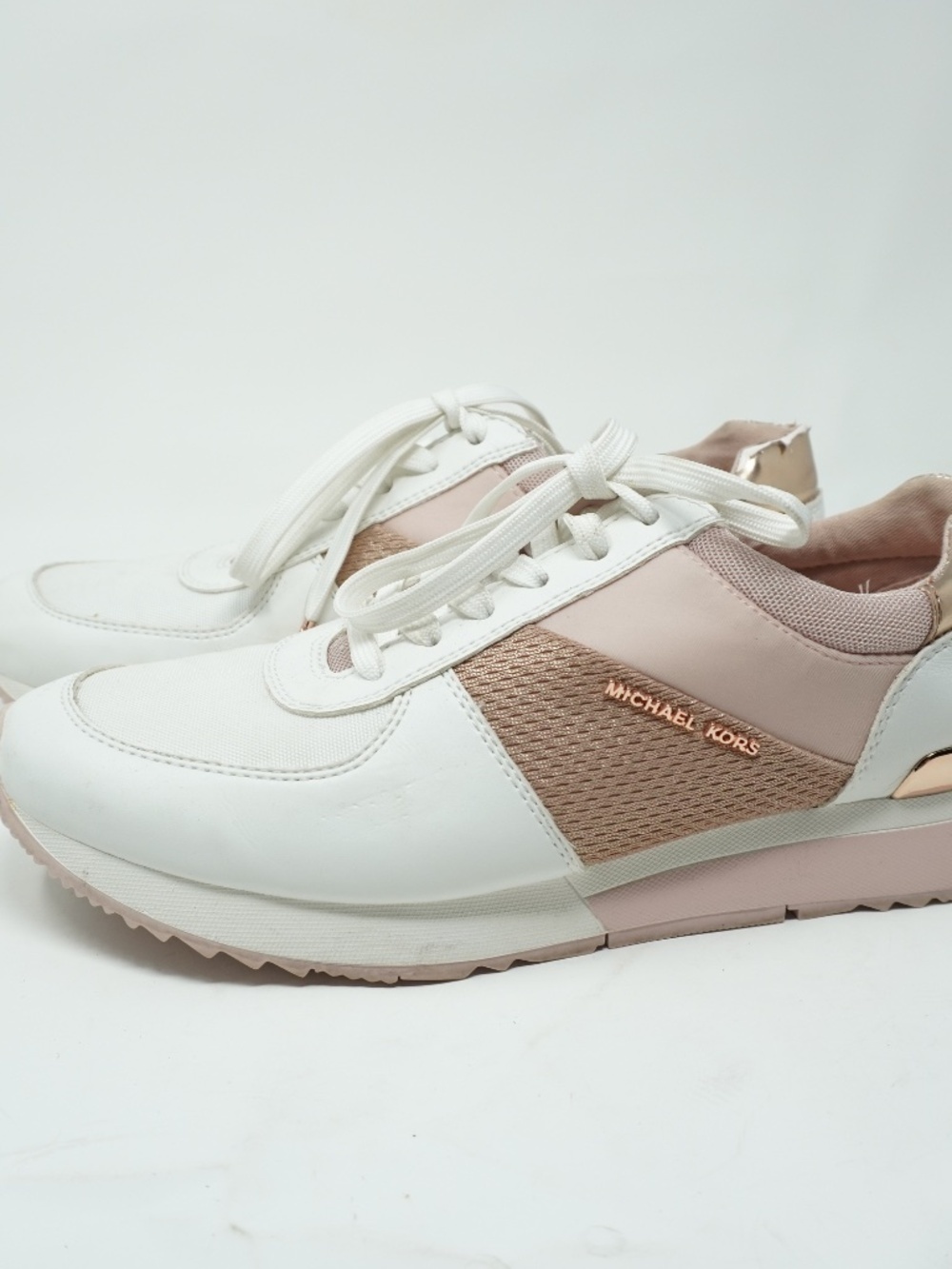 Michael Kors Allie Trainer Leather Sneakers, Size 9.5